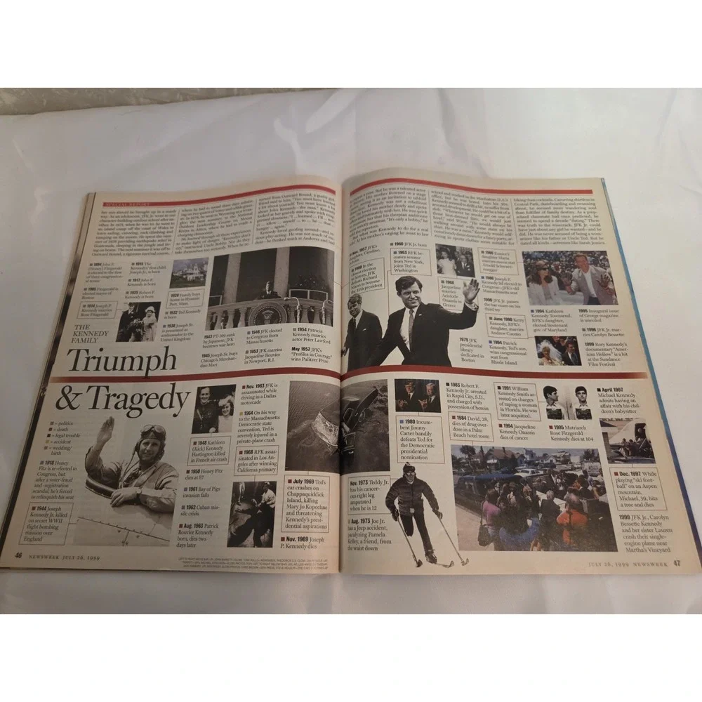 John F Kennedy, Jr Cover Newsweek Magazine July 26, 1999 Special Report RIP